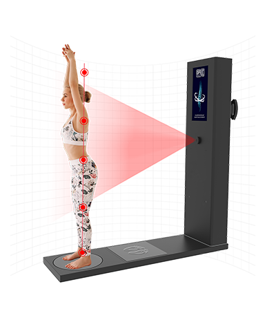 Fizyoterapist tarafından postür analiz cihazı ile duruş analizi