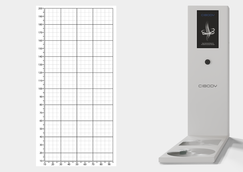 Postür analiz tablosu, cetveli ve değerlendirme formlarının manuel ve dijital kullanımını gösteren örnek görsel